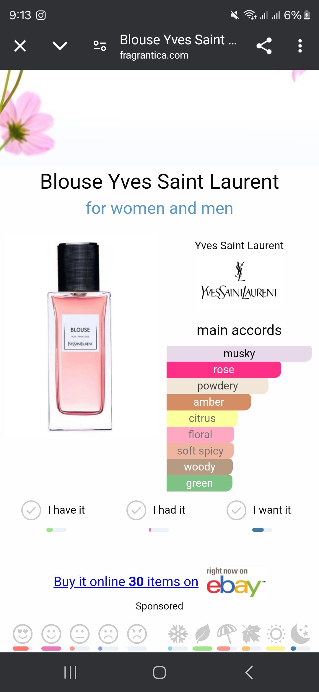 Blouse by Yves Saint Laurent 75ml