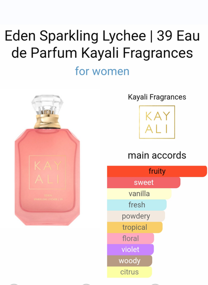 Eden Sparkling Lychee | 39 Eau de Parfum by Kayali Fragrances 100ml