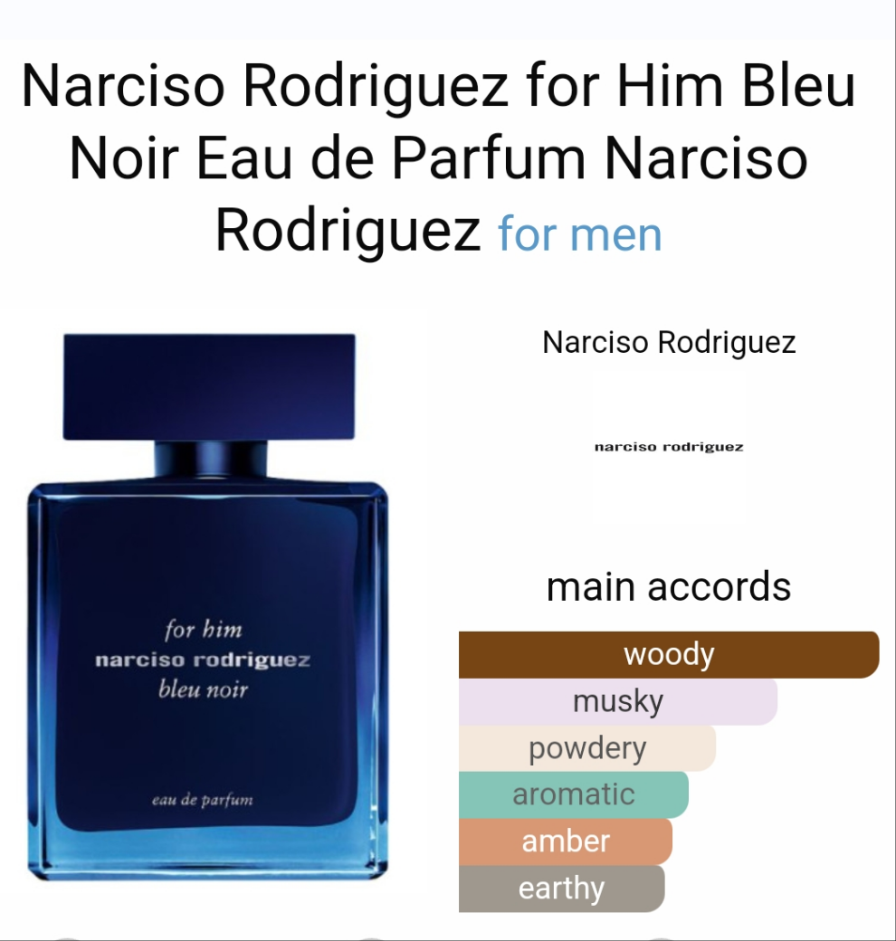 Narciso Rodriguez for Him Bleu Noir Eau de Parfum by Narciso 100ml