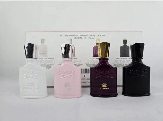 creed set : silver mountain _spring flower_carmina_irish tweed