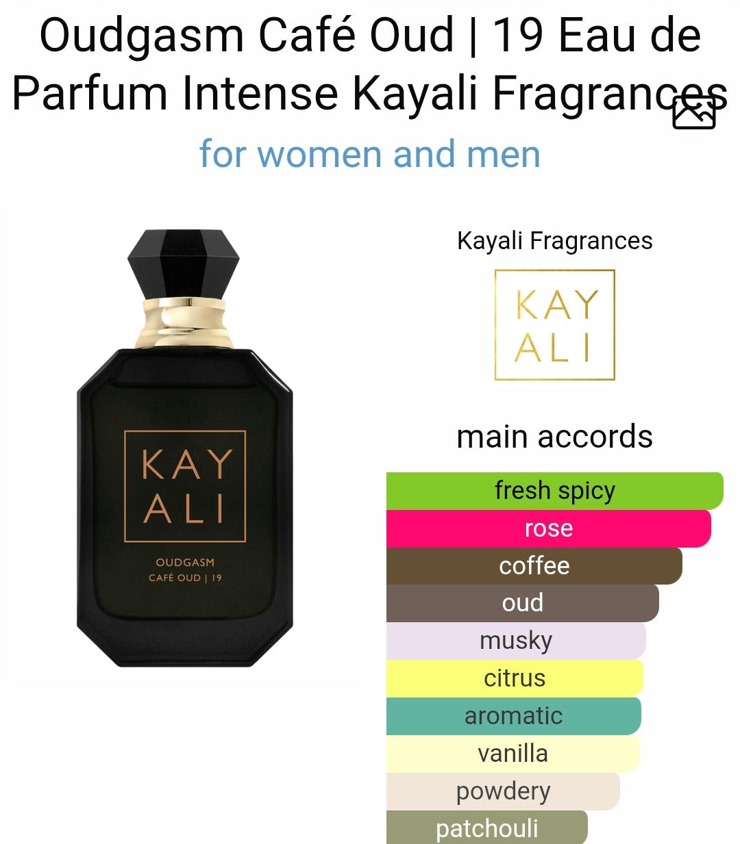 Oudgasm Café Oud | 19 Eau de Parfum Intense 100ml